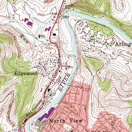 Topographic Map of Gore Cemetery, WV