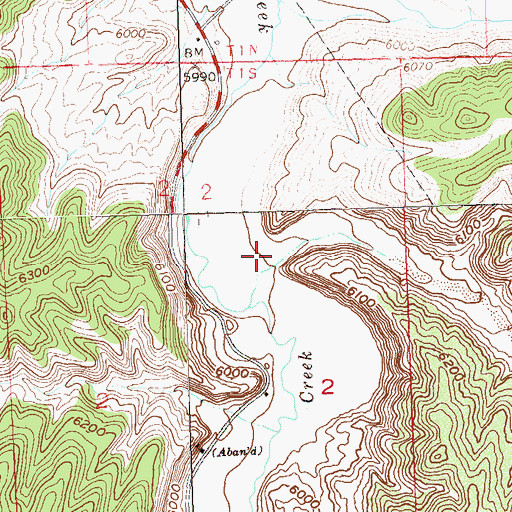 Topographic Map of Greasewood Gulch, CO