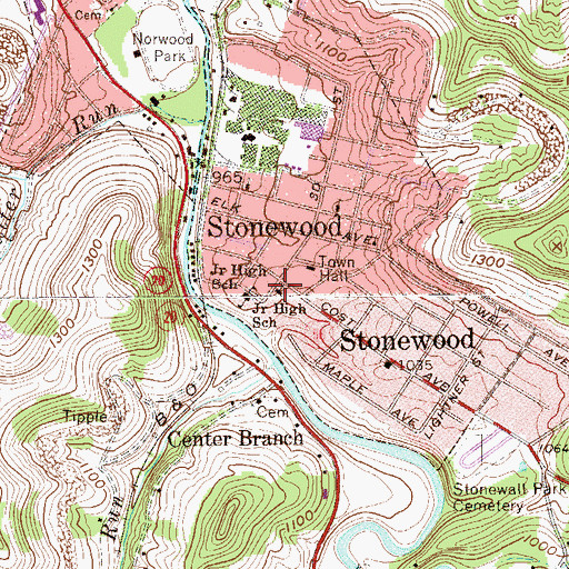 Topographic Map of Saint Bridget Roman Catholic Church, WV