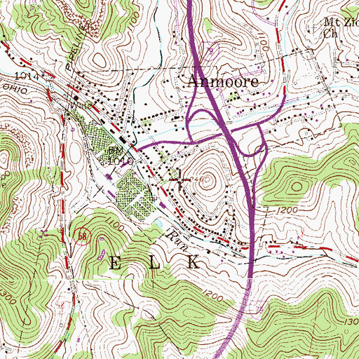 Topographic Map of Saint Francis Roman Catholic Church, WV