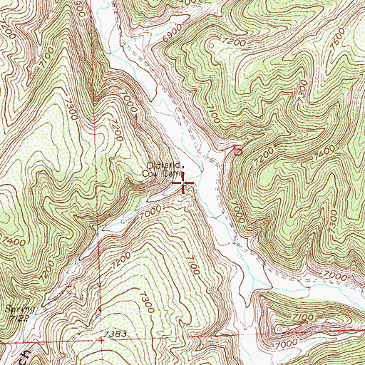 Topographic Map of Corral Gulch, CO