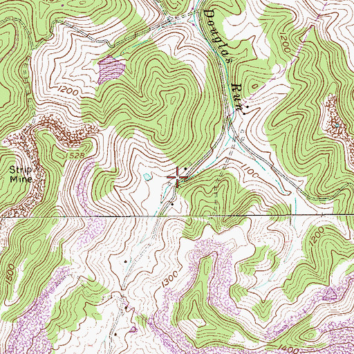 Topographic Map of Douglas Run School (historical), WV