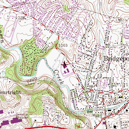 Topographic Map of Johnson Elementary School, WV