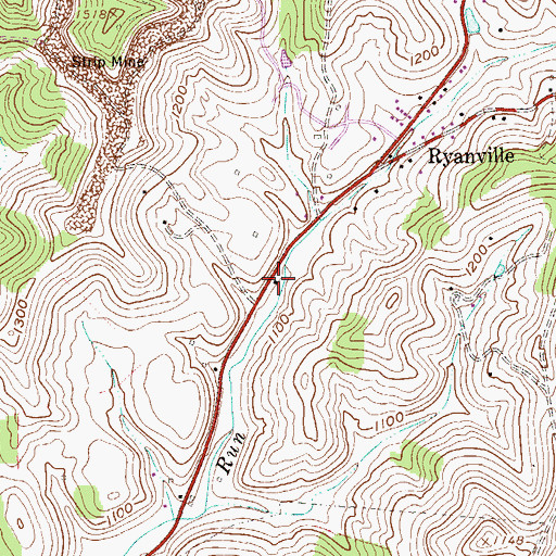 Topographic Map of Ann Run School (historical), WV