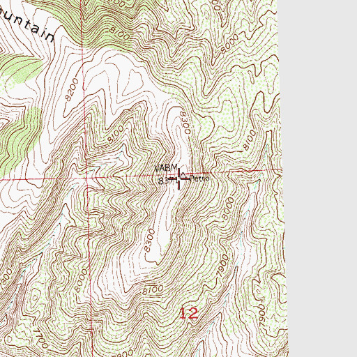 Topographic Map of Joe Bush Mountain, CO