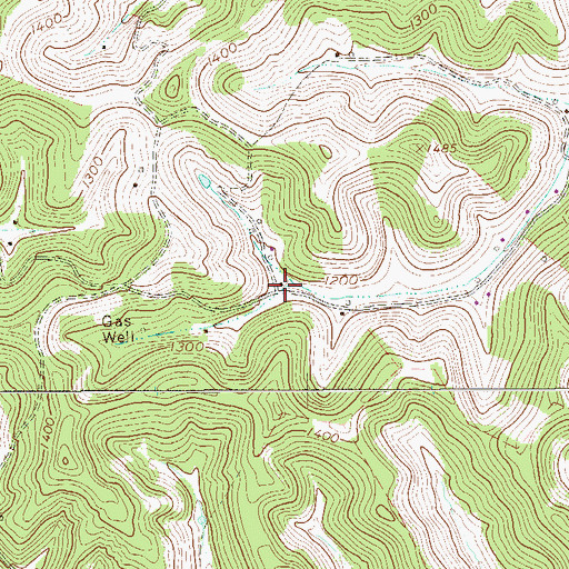 Topographic Map of Halls Run School (historical), WV