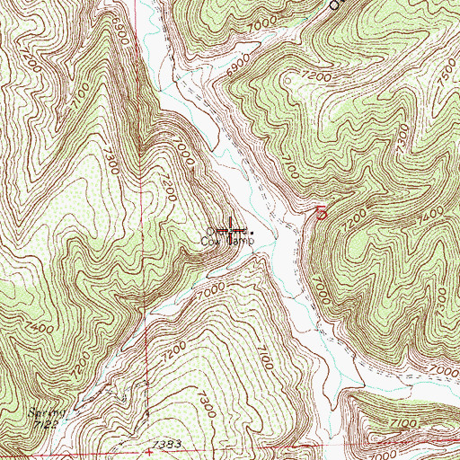 Topographic Map of Oldland Cow Camp, CO