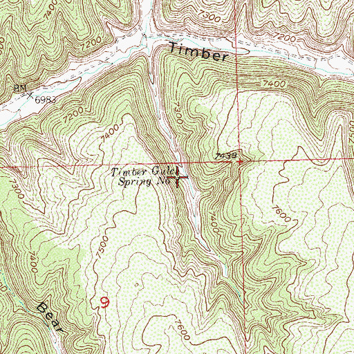 Topographic Map of Timber Gulch Spring Number 3, CO