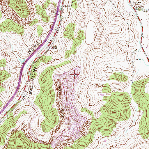 Topographic Map of Frame Cemetery, WV