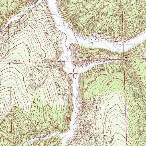 Topographic Map of Bear Gulch, CO