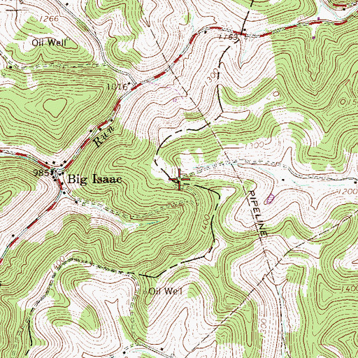Topographic Map of Mount Moore Church (historical), WV