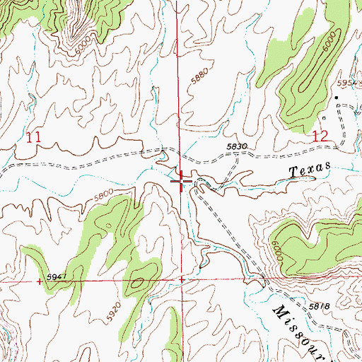Topographic Map of Texas Creek, CO