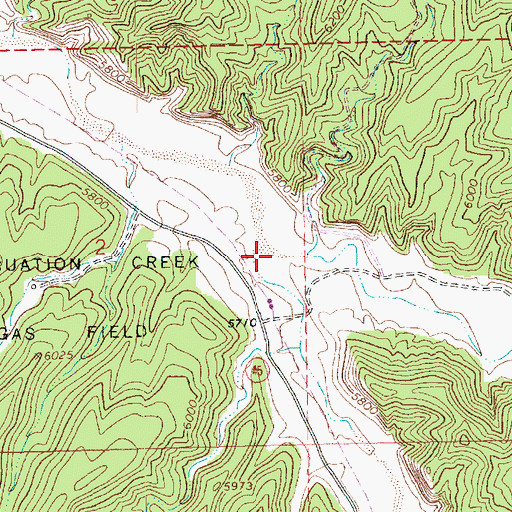 Topographic Map of Missouri Creek, UT