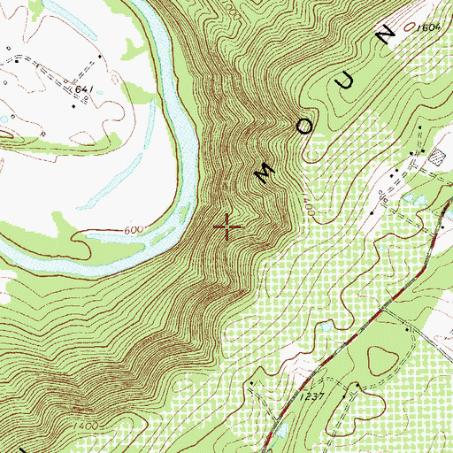 Topographic Map of Branch Mountain Methodist Church, WV