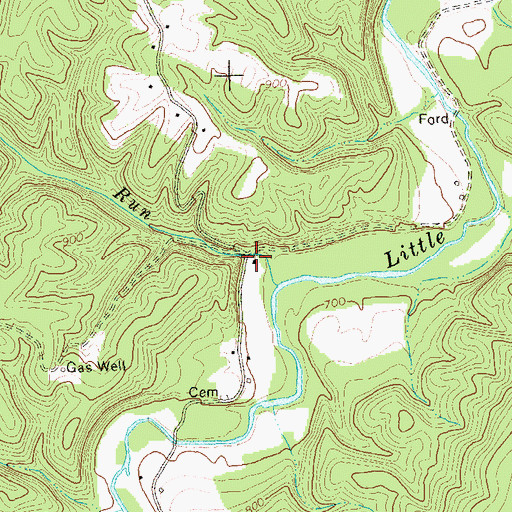 Topographic Map of Capon Chapel Church of the Brethren, WV