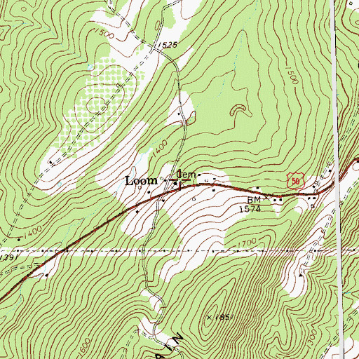 Topographic Map of Central United Methodist Church, WV