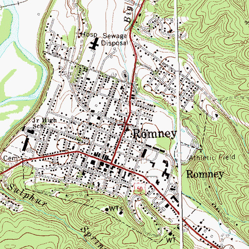 Topographic Map of Church of Christ, WV