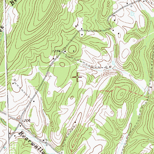 Topographic Map of Hampshire County, WV