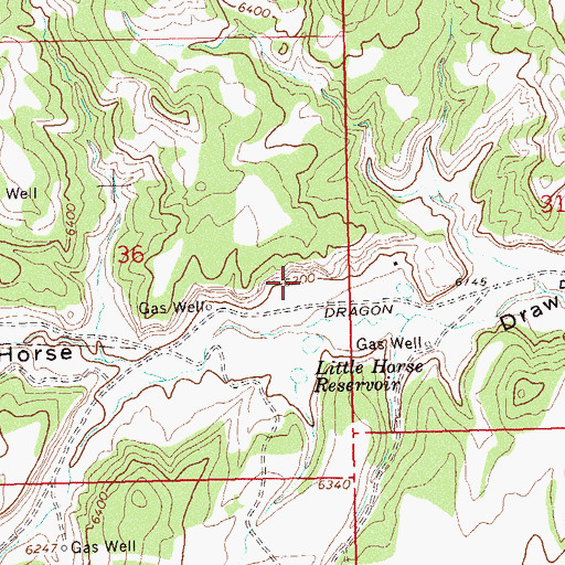 Topographic Map of Little Horse Reservoir, CO