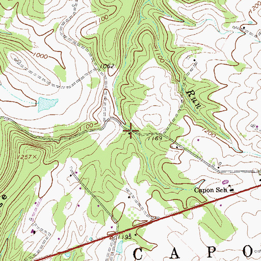 Topographic Map of L Ridge School (historical), WV