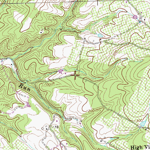 Topographic Map of Mountain View School (historical), WV