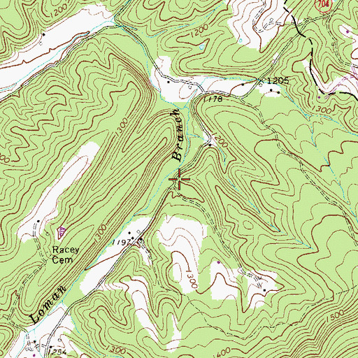 Topographic Map of Red Bud School (historical), WV