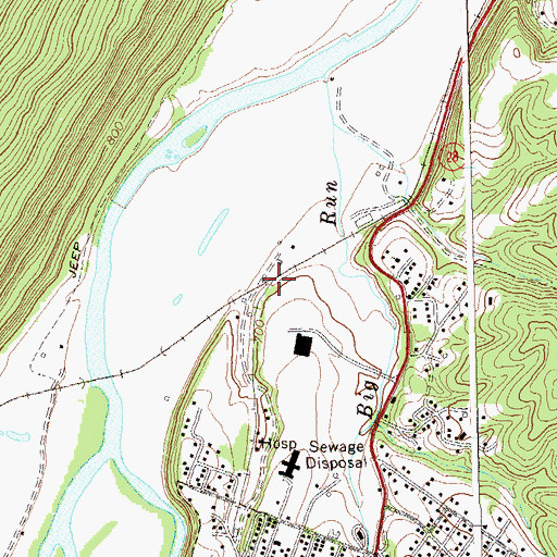 Topographic Map of Romney Junction (historical), WV