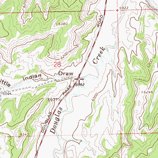 Topographic Map of Little Indian Draw, CO