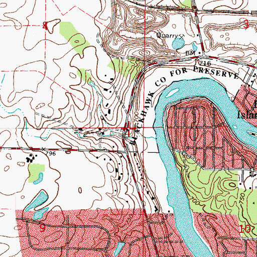 Topographic Map of Silver Glen School (historical), IL