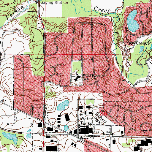 Topographic Map of Wild Rose Elementary School, IL