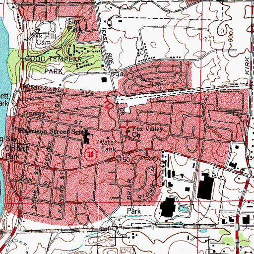 Topographic Map of Fox Valley Presbyterian Church, IL
