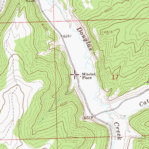 Topographic Map of Mitchel Place, CO