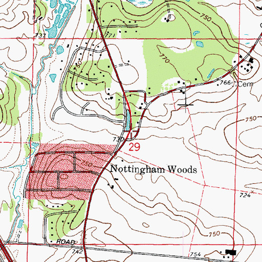 Topographic Map of Gould Souders School (historical), IL
