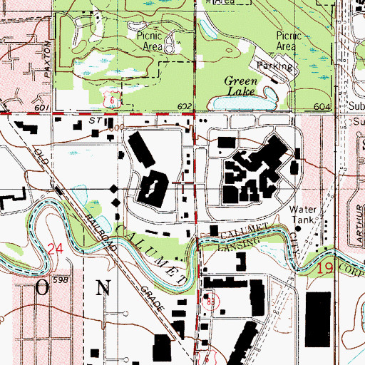 Topographic Map of Globe, IL