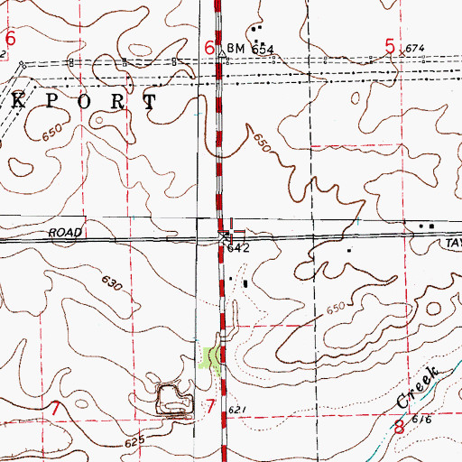 Topographic Map of Spangler School (historical), IL