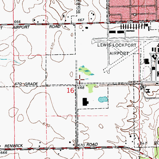 Topographic Map of School Number 93 (historical), IL