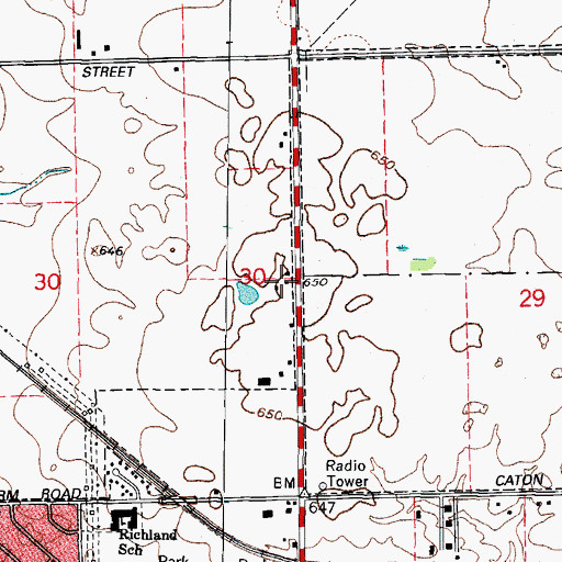 Topographic Map of Wilson School (historical), IL