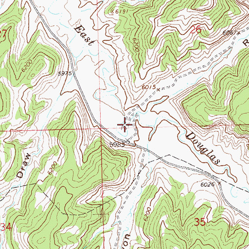 Topographic Map of Rocky Point Draw, CO