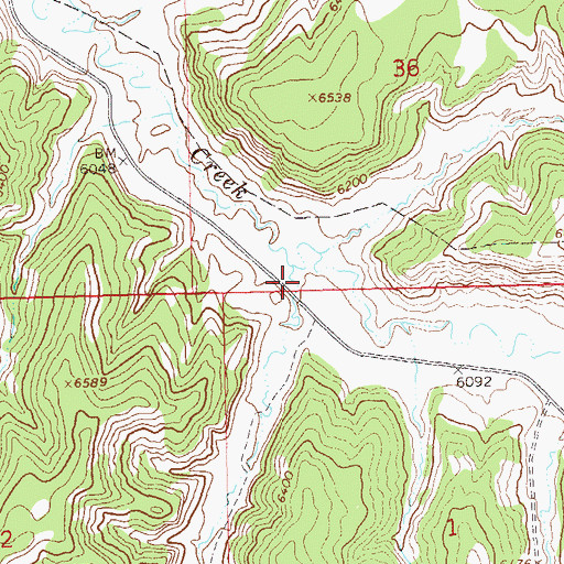 Topographic Map of West Dry Lake Canyon, CO