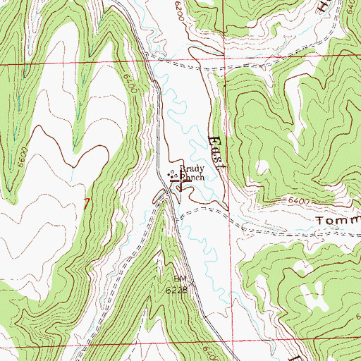 Topographic Map of Brushy Point Draw, CO