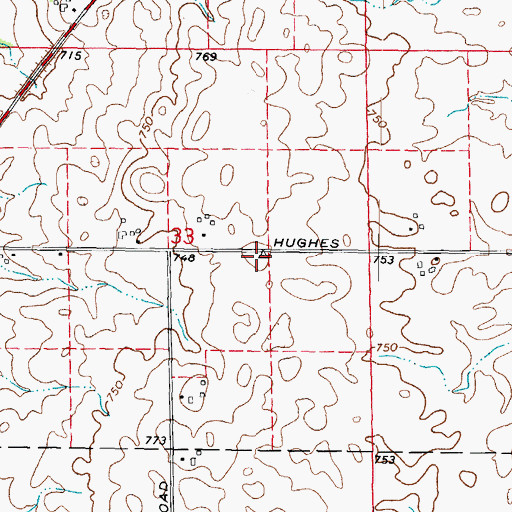 Topographic Map of Anderson School (historical), IL