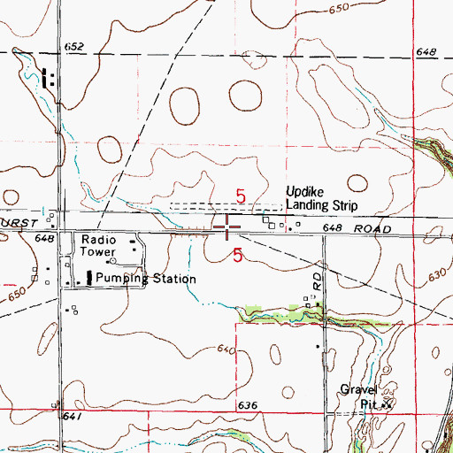 Topographic Map of Greenfield School (historical), IL