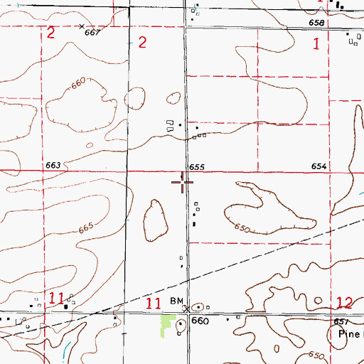 Topographic Map of Hubbard School (historical), IL