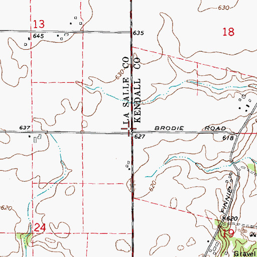 Topographic Map of Asbury School (historical), IL
