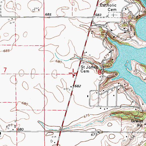 Topographic Map of Suppes School (historical), IL