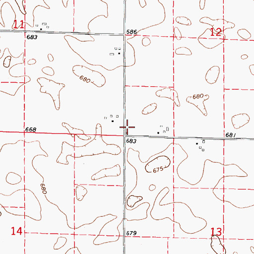 Topographic Map of Coultrip School (historical), IL