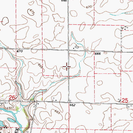 Topographic Map of Bronson School (historical), IL