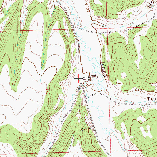 Topographic Map of Brandy Ranch, CO