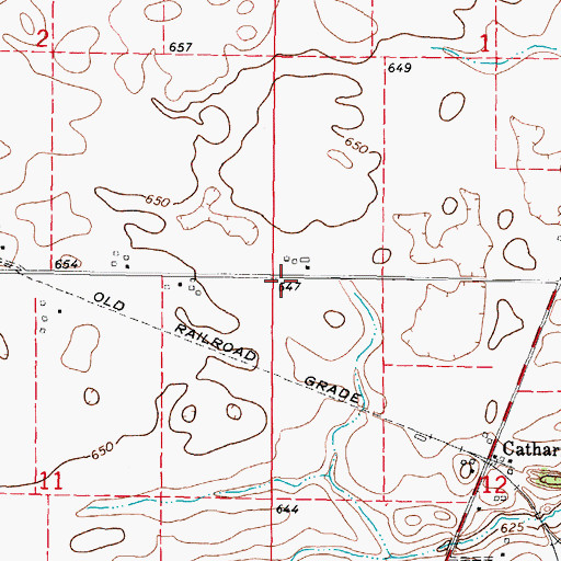 Topographic Map of French Church (historical), IL