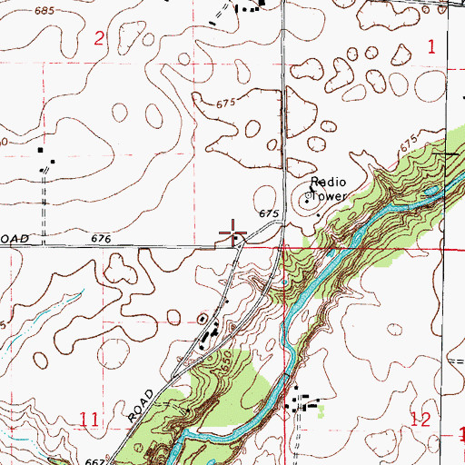 Topographic Map of Sears School (historical), IL